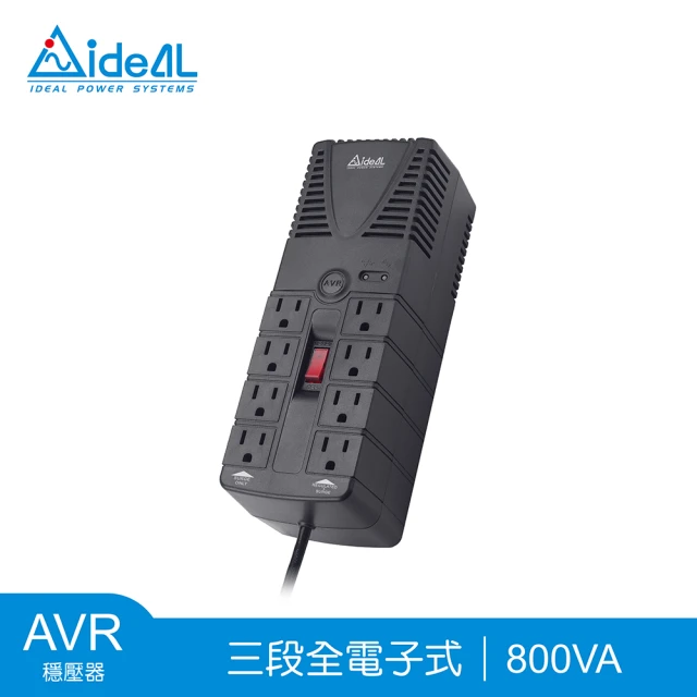 【IDEAL 愛迪歐】*新升級* 800VA 穩壓器 PS-800(800VA/400W)