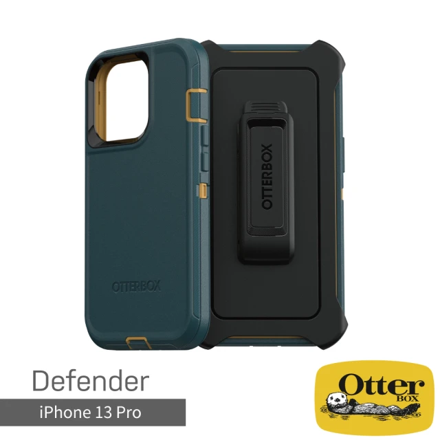 【OtterBox】iPhone 13 Pro 6.1吋 Defender防禦者系列保護殼(深綠)