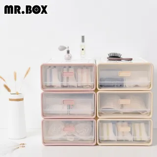 【Mr.box】抽屜式內衣小物收納整理盒收納箱3入