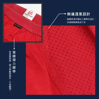 【SunFlower 三花】彈性貼身平口褲.四角褲.男內褲(紅)