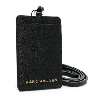 【MARC JACOBS 馬克賈伯】金屬LOGO可拆掛式證件套/卡夾（黑）