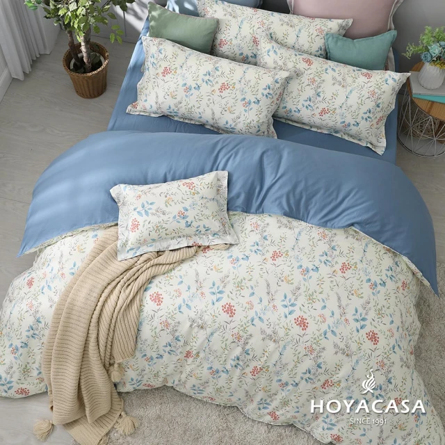 【HOYACASA】天絲鋪棉床包兩用被四件組-雙人