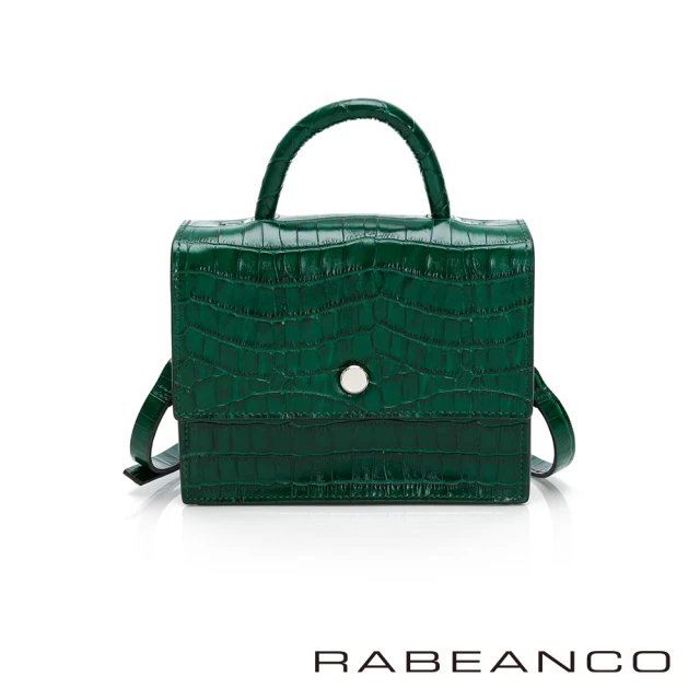 RABEANCO【RABEANCO】SHANA經典鱷魚紋斜背手拎包(綠色)