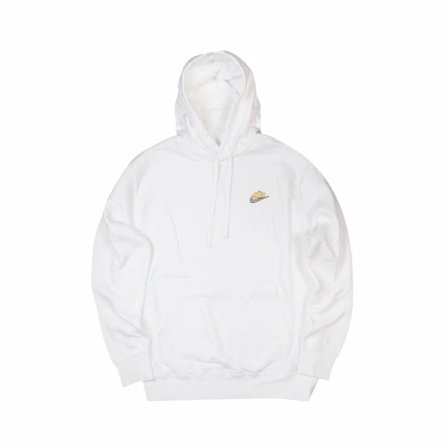 NIKE 耐吉【NIKE 耐吉】帽T Keep It Clean Hoodie 男款 NSW 休閒 洗滌劑泡沫 復古海報 微刷毛 白彩(DM2200-100)