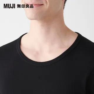 【MUJI 無印良品】男棉混羊毛高保暖圓領長袖T恤(共3色)