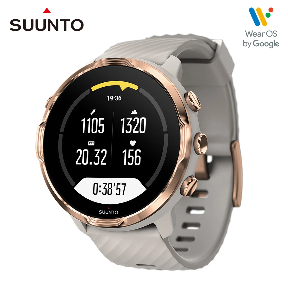 【SUUNTO】Suunto 7 結合豐富的戶外運動與智慧生活功能於一體的GPS腕錶(砂岩 玫瑰金)
