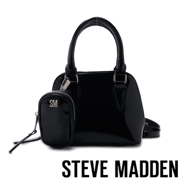 STEVE MADDEN【STEVE MADDEN】BBRAVER 漆皮手提側背子母包(黑色)