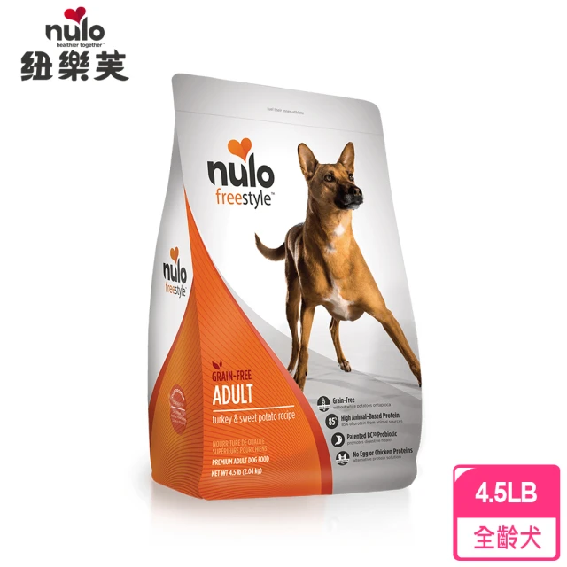 【NULO 紐樂芙】無穀高肉量全能犬-低敏火雞+藍莓/4.5LB