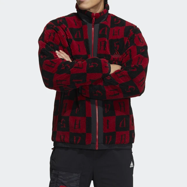 【adidas 愛迪達】外套 男 運動 風衣外套 立領外套 ST AOP BOA JKT 紅黑 H39241