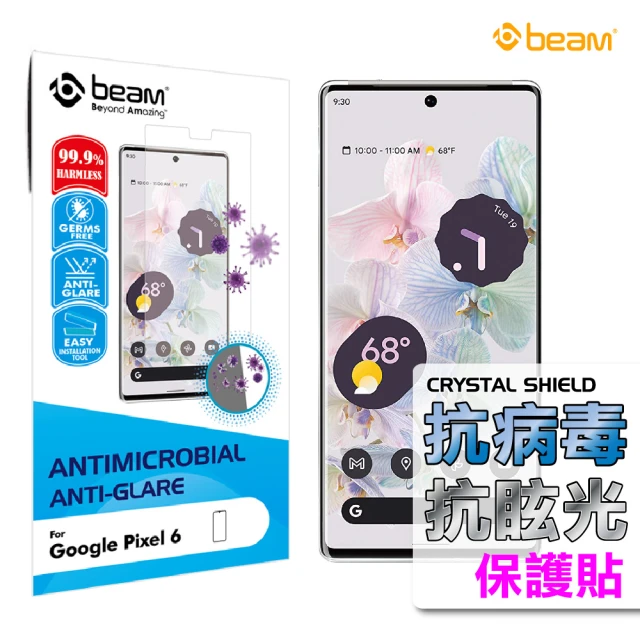 【BEAM】Google Pixel 6 6.4 抗病菌+抗眩光螢幕保護貼(2入裝)