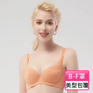 【Swear 思薇爾】月季花情系列B-F罩蕾絲包覆女內衣(珊橘色)