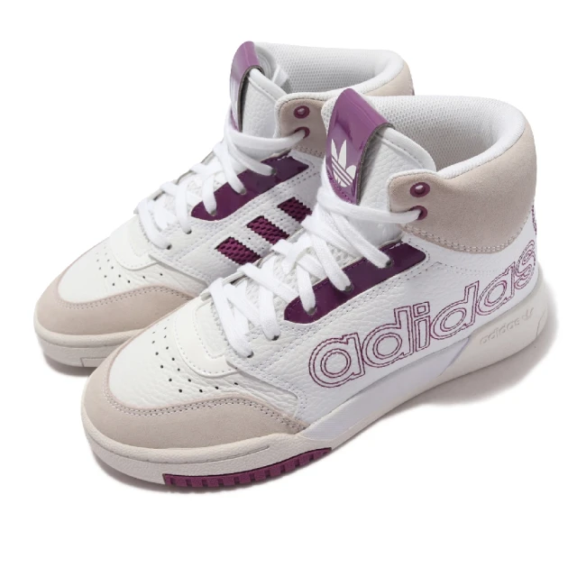 adidas 愛迪達【adidas 愛迪達】休閒鞋 Drop Step XL 運動 女鞋 海外限定 愛迪達 高筒 復古鞋型 穿搭 白 紫(FX9799)