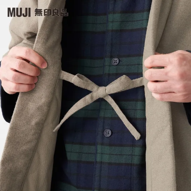 Muji 無印良品 男有機棉法蘭絨日式棉襖外套 共2色 Momo購物網