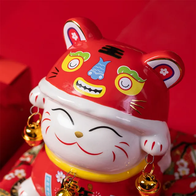 Mass 虎年大吉必備陶瓷招財貓造型吉祥虎存錢筒虎年開運擺飾 22 虎年整年好運勢情人節禮物 Momo購物網