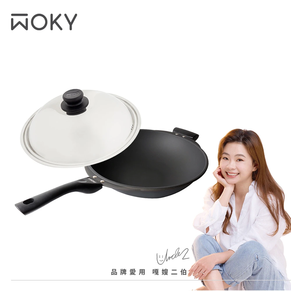 Woky沃廚 極岩36cm炒鍋 台灣製 健康無塗層 Momo購物網