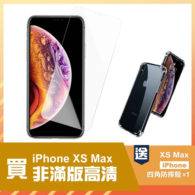 iPhone XS Max 6.5吋 高清透明玻璃鋼化膜手機保護貼(XSMax保護貼)