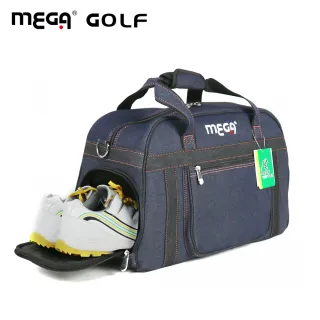 【MEGA GOLF】牛仔衣物袋 高爾夫球包 旅行外袋 運動衣物袋(鞋包男女衣物袋 高爾夫球衣物袋)