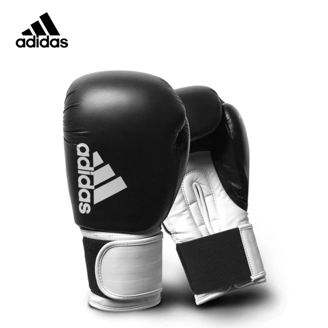 adidas 愛迪達【adidas 愛迪達】Hybrid100 拳擊手套 黑白(踢拳擊手套、泰拳手套、沙包手套)
