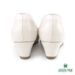 【GREEN PINE】MIT真皮輕量尖頭楔型包鞋(米白色)