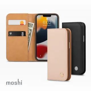 【moshi】iPhone 13 Pro Overture 磁吸可拆式卡夾型皮套(iPhone 13 Pro)