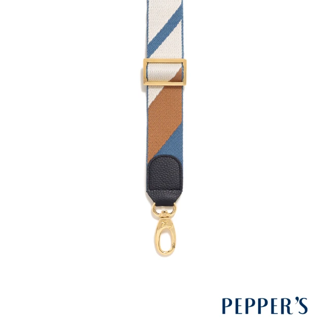 【PEPPER’S】Hope 可調整牛皮編織背帶(深灰藍)