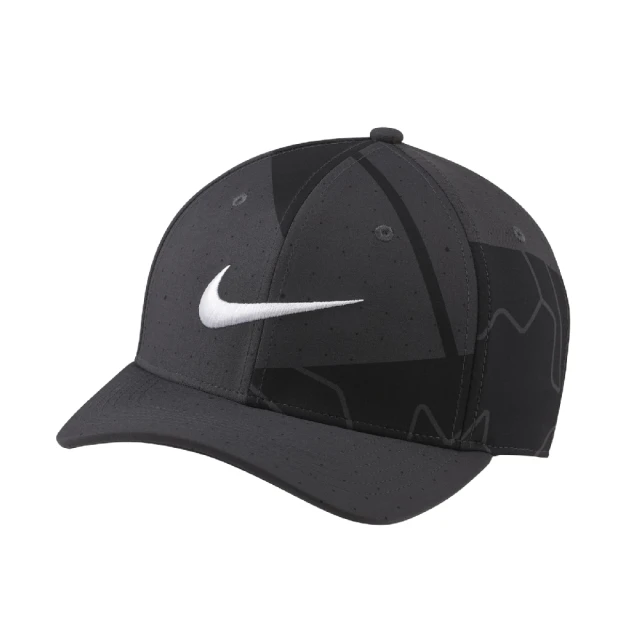 【NIKE 耐吉】帽子 AeroBill Classic99 男女款 運動休閒 高爾夫球 遮陽 Golf Hat 黑灰(CU9888-070)