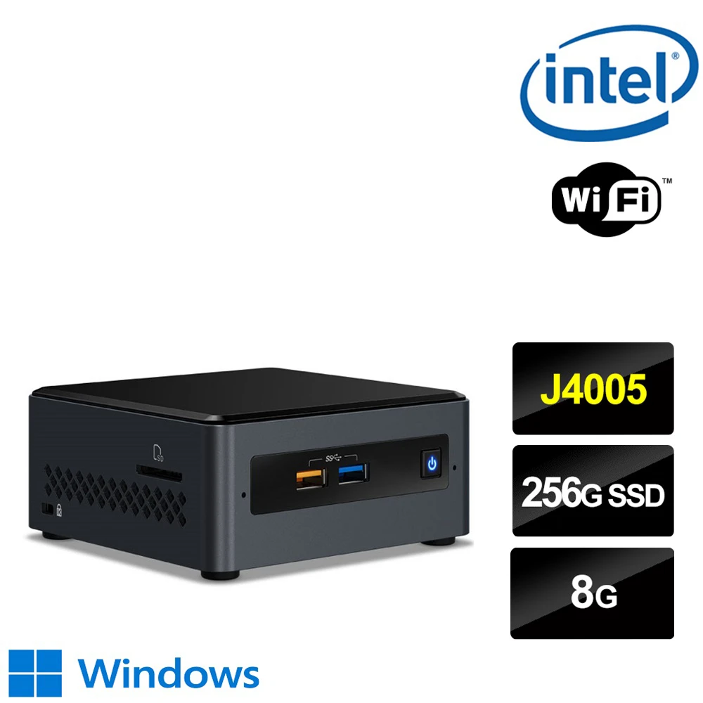 【Intel 英特爾】NUC平台賽揚雙核{天弓之劍IIW} Win10迷你電腦(J4005/8G/256G SSD)
