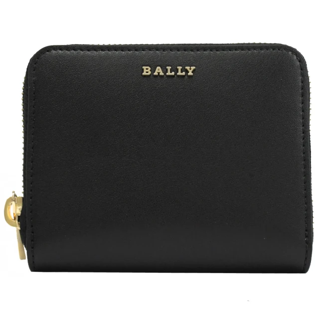 BALLY【BALLY】簡約金屬LOGO小牛皮信用卡零錢包短夾(紅)