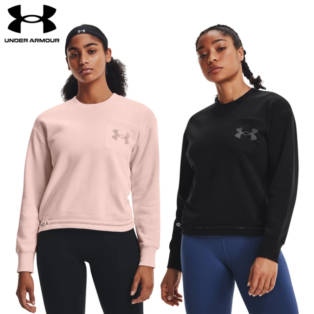 UNDER ARMOUR【UNDER ARMOUR】UA女 Rival Fleece 長袖套頭衫_1365847-685(粉)