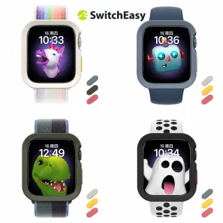 【SwitchEasy 美國魚骨】Apple Watch 7/6/5/4/SE 44/45mm Colors手錶保護殼(TPU 保護殼)