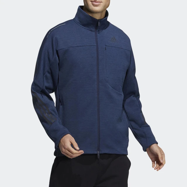 【adidas 愛迪達】外套 男款 運動外套 夾克 訓練 健身 亞洲尺寸 藍 H40855