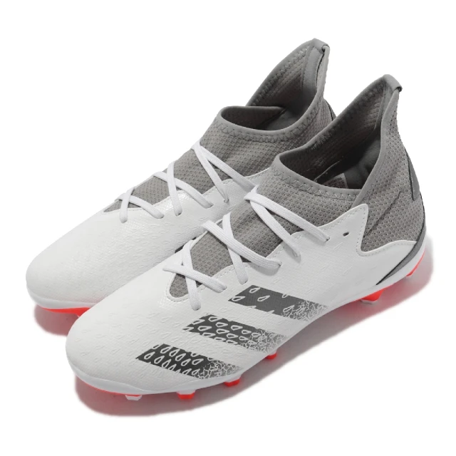 adidas 愛迪達【adidas 愛迪達】足球鞋 Predator Freak 3 運動 女鞋 愛迪達 透氣 包覆 足球訓練 大童 白 灰(FY6305)