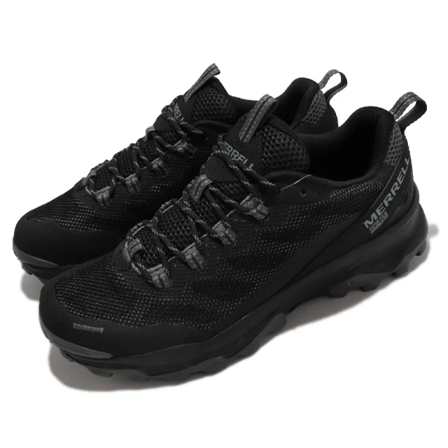 【MERRELL】戶外鞋 Speed Strike GTX 男鞋 防水 透氣 乾爽 彈性支撐 穩定 抓地 黑 灰(ML066851)