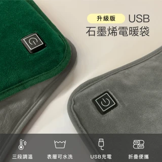 【FUGU Beauty】FUGU BEAUTY USB石墨烯電暖袋-升級版 共兩色(加熱墊推薦/暖宮袋/發熱墊/保暖墊/暖暖包)