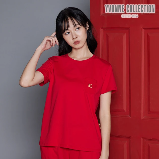【Yvonne Collection】新年系列｜旺旺短袖上衣(喜氣紅)