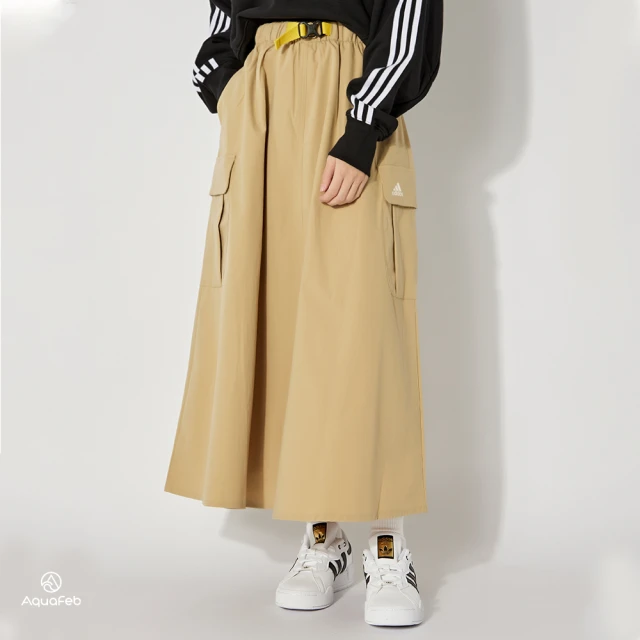 adidas 愛迪達【adidas 愛迪達】W PRSVE Skirt 女款 奶茶色 運動 休閒 長裙 H29521