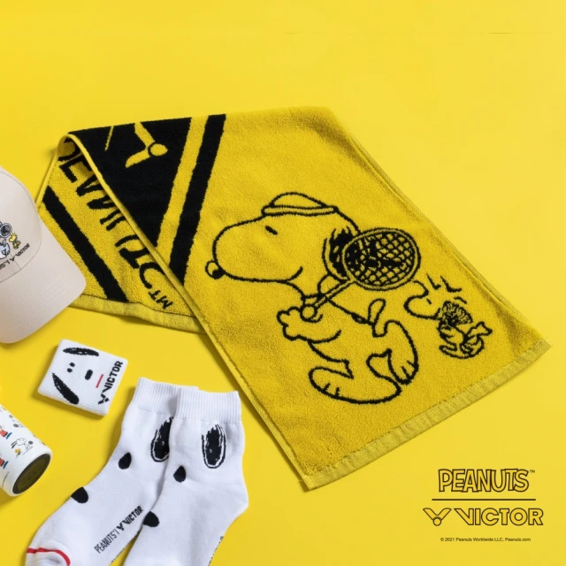 【VICTOR 勝利體育】VICTOR X PEANUTS 聯名運動毛巾 SNOOPY(C-4173)