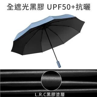 【RainCity】二入組 Bosum質感大傘面抗風傘 UPF50+防曬晴雨傘(十骨防翻/黑膠抗UV/體感降溫/自動傘/折疊傘)