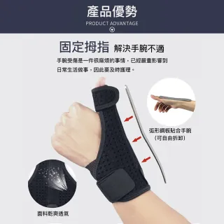【XA】加強型鋼板支撐拇指護腕(手腕受傷、掌腕固定、護腕、拇指、腱鞘受傷、雙重防護、可自由組合拆卸)