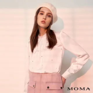 【MOMA】星光珠飾小立領上衣(兩色)