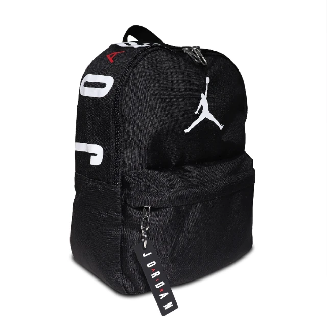 【NIKE 耐吉】後背包 Jordan Backpack 女款 喬丹 飛人 外出 水壺袋 雙肩背 黑 白(JD2213008TD-001)