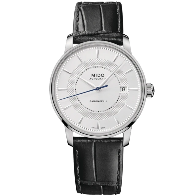 【MIDO 美度】BARONCELLI SIGNATURE 永恆系列 巴黎釘紋 鈦游絲 機械腕錶 / 30mm(M0374071603101)