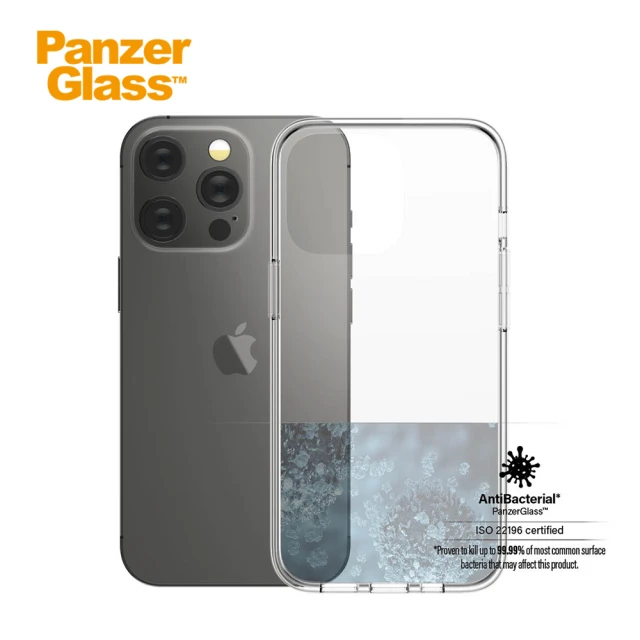 【PanzerGlass】iPhone 13 Pro 6.1吋 ClearCase 耐衝擊抗菌玻璃防摔手機殼-透明