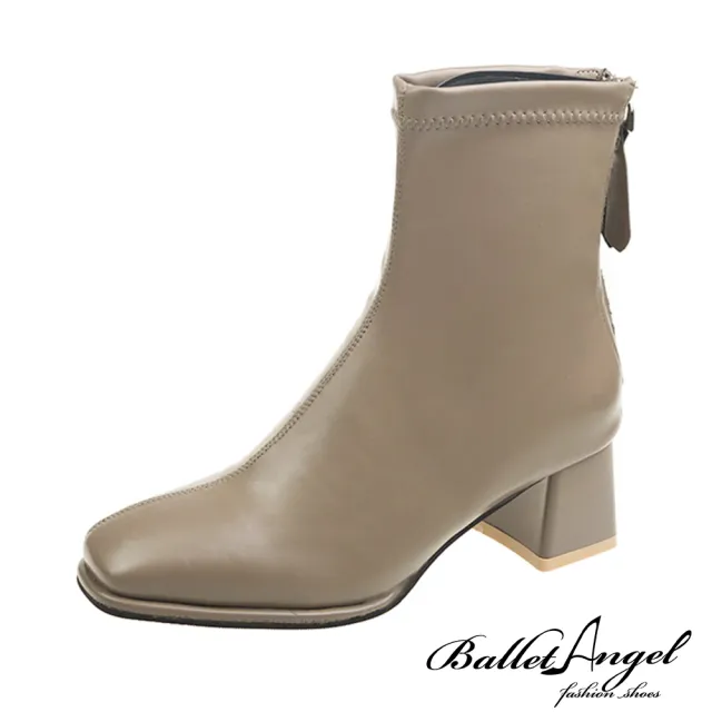 Balletangel 秋冬切爾西 短靴 西部靴 雪靴百搭厚底增高短筒女靴馬丁靴踝靴 多款選奶茶色 Momo購物網