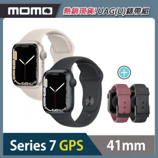 【Apple 蘋果】Apple Watch S7 GPS 41mm ★UAG(U)舒適錶帶組