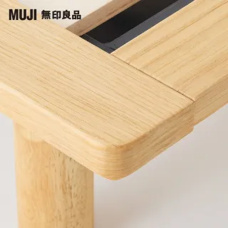 【MUJI 無印良品】橡木組合床台/平板式/單人(木製腳/12cm/大型家具配送)
