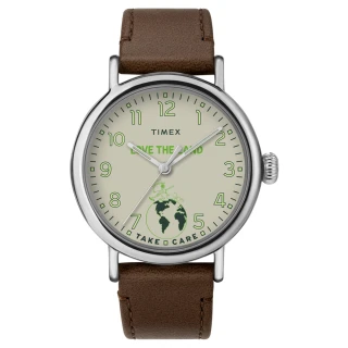 【TIMEX】天美時 x SNOOPY 限量聯名系列 環保愛地球手錶(米x咖TXTW2V32800)