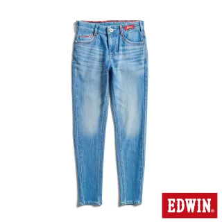 【EDWIN】東京紅360°迦績彈力機能窄管牛仔褲-男款(拔淺藍)