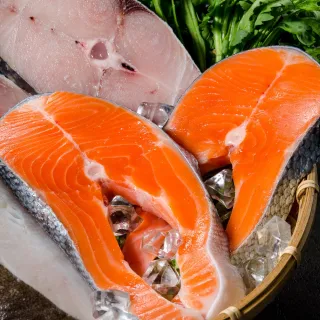 【低溫快配-鮮綠生活】智利頂級鮭魚切片(220g±10%/包 共3包『momo老饕美味標章』 認證 -凍)