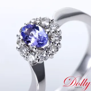 【DOLLY】14K金 天然丹泉石 鑽石戒指(001)